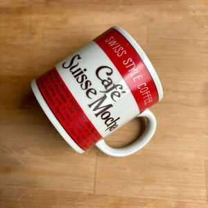 Vintage 1970s International Cafe Vienna Coffee Suisse Mocha Coffee Recipe Mug